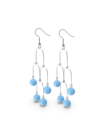 Short Blue Earrings