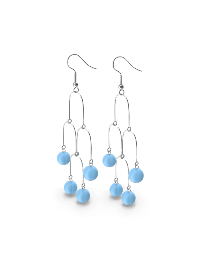 Short Blue Earrings